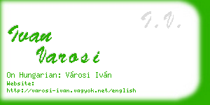 ivan varosi business card