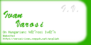 ivan varosi business card